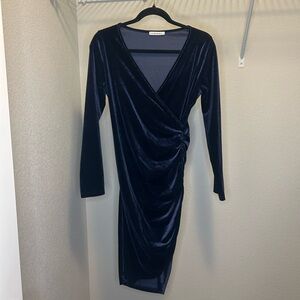 Navy Blue BodyCon Long Sleeve Dresss
